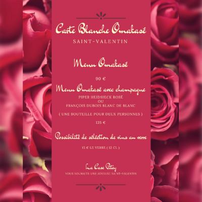 Menu Saint Valentin