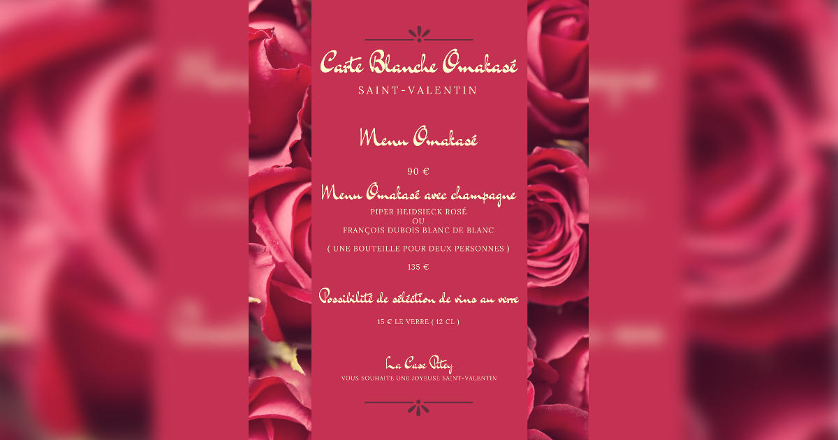 Menu Saint Valentin