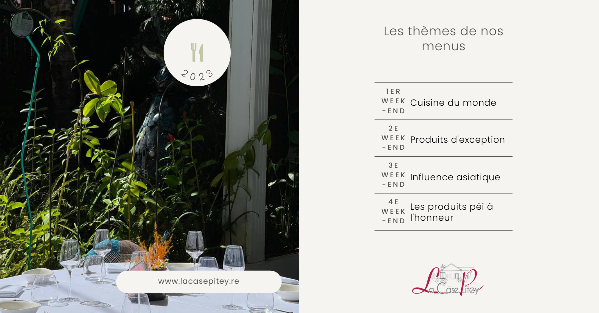 Les thèmes de nos menus