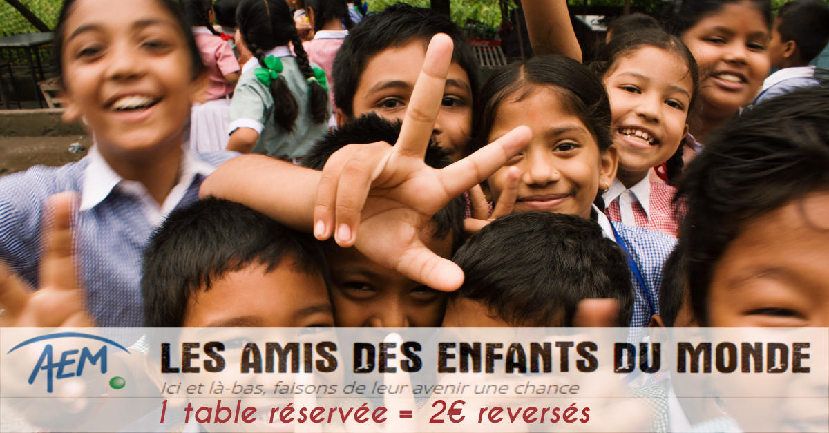 1 réservation = 2€ reversés à AEM