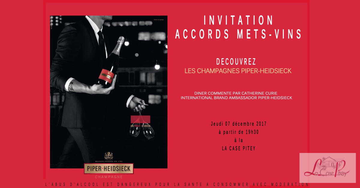 Invitation accords mets-vins